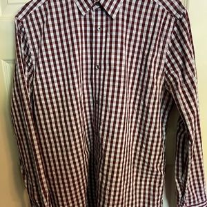 Gap Mens Casual Long Sleeve Button Up Shirt Size L 16.5 Slim Fit